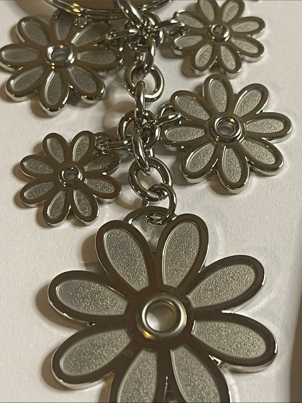 Coach Silver Daisy Charm Keychain and Coach Pen